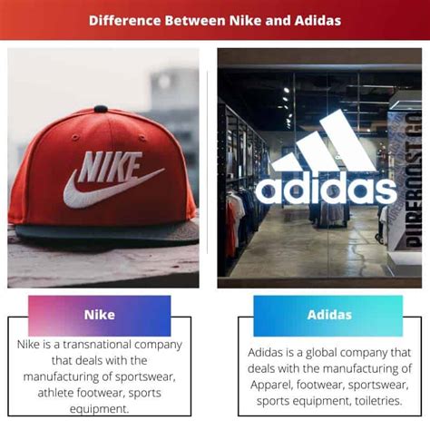 difference between nike and adidas.